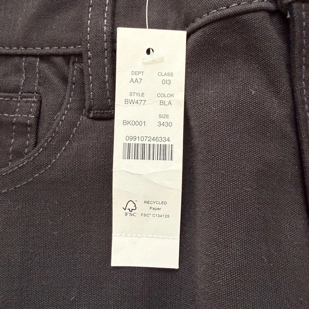 J.Crew 770 Straight-Fit Tech Pant Mens 34x30 Black Stretch 5-Pocket BW477 NWT